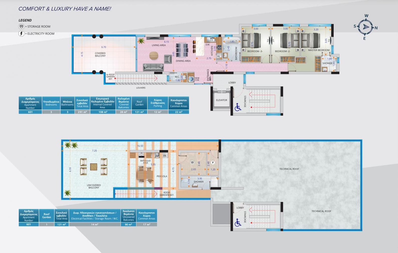 3 dormitorios Apartamento en Larnaca, Larnaka, Chipre No. 23295