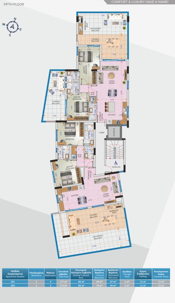 2 dormitorios Apartamento en Larnaca, Larnaka, Chipre No. 23318