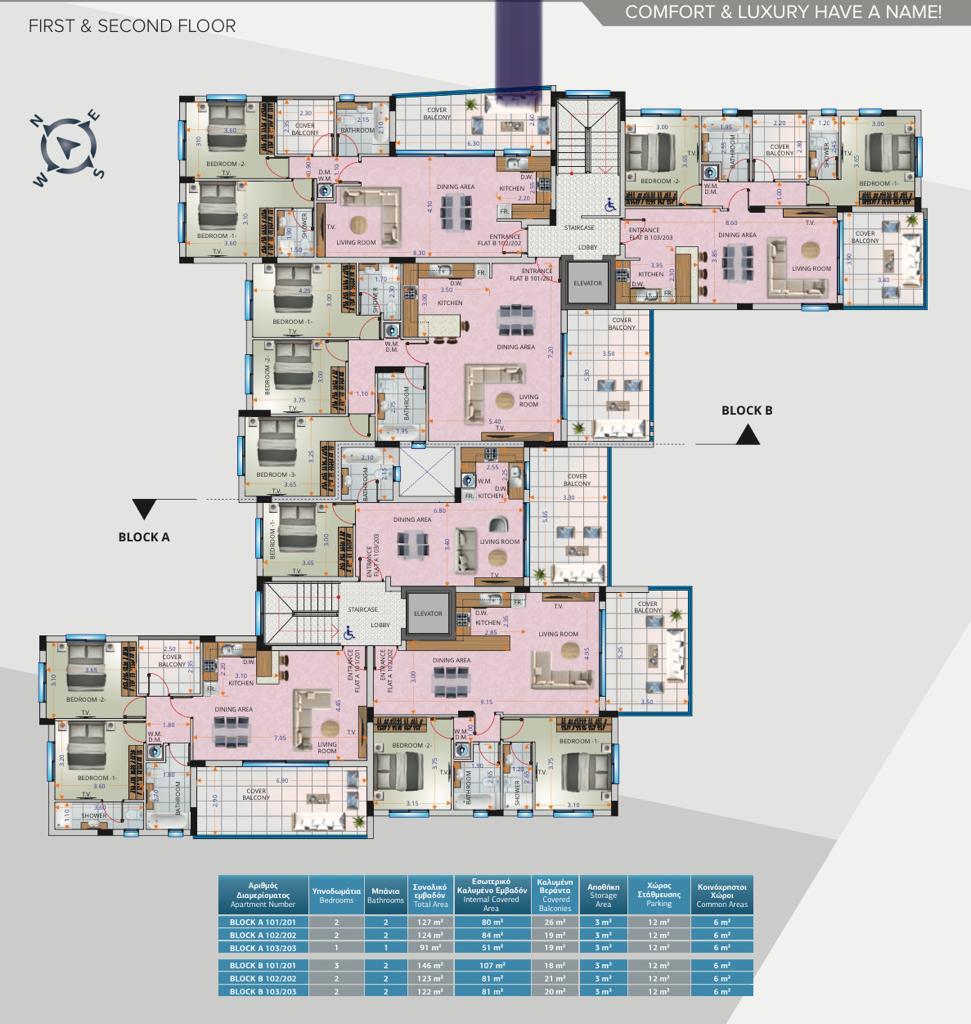 3 bedrooms Apartment in Larnaca, Larnaka, Cyprus No. 23327