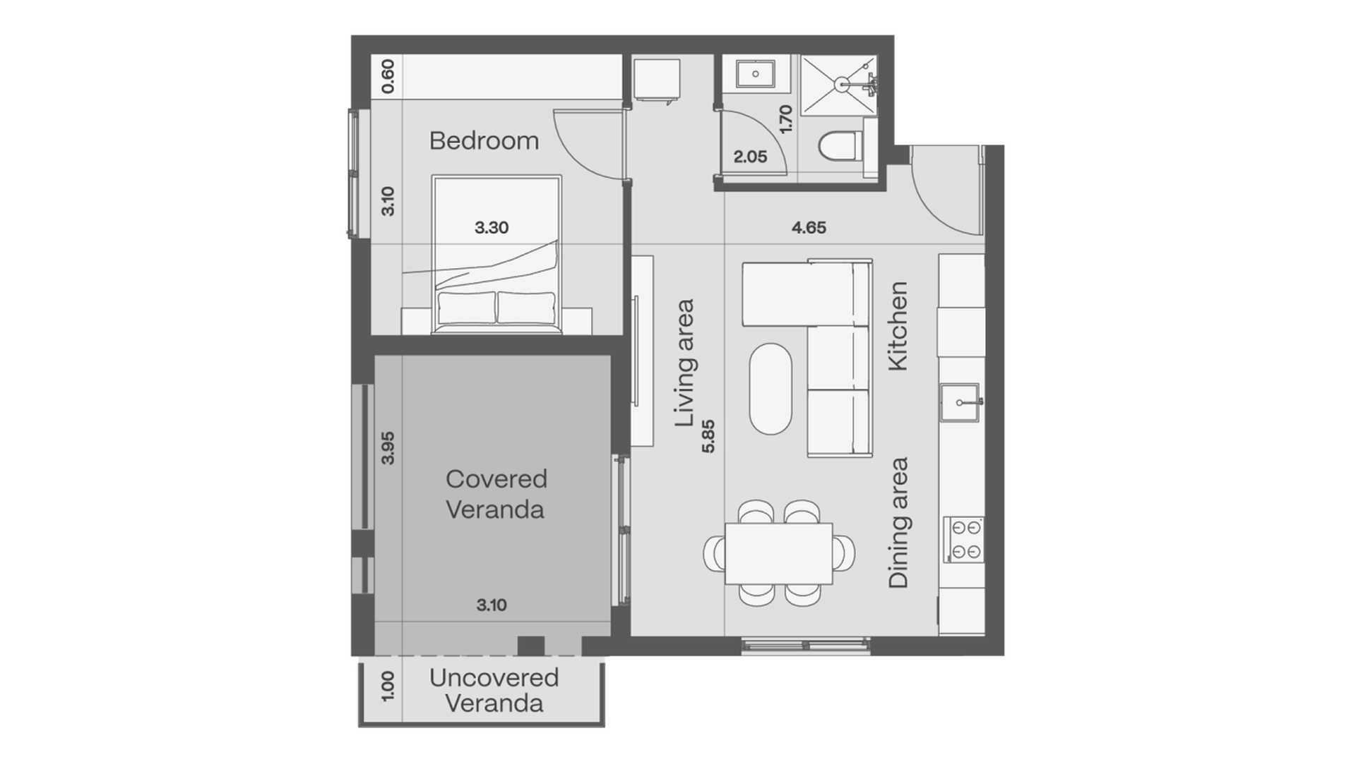 1 bedroom Apartment in CIVIS ONE Limassol, Cyprus No. 57853