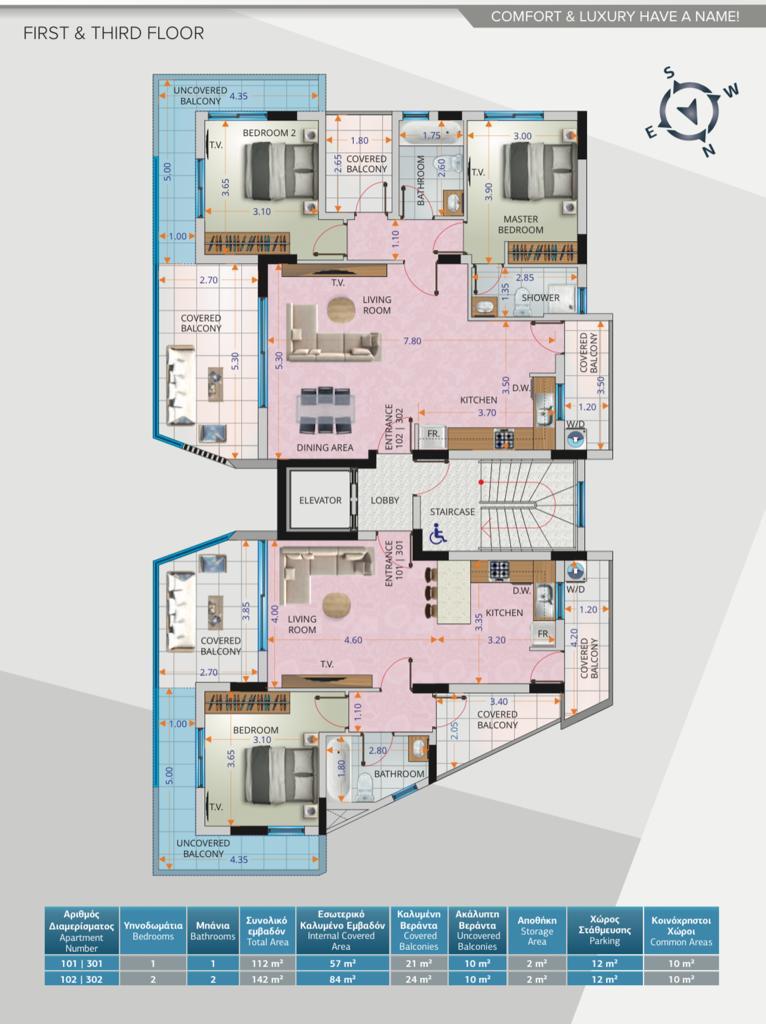 2 bedrooms Apartment in Larnaca, Larnaka, Cyprus No. 23321