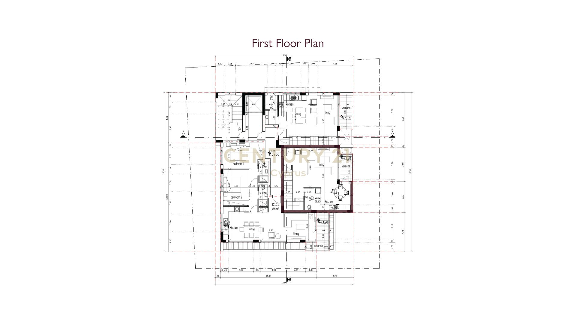 2 dormitorios Apartamento en Germasogeia, Limassol, Chipre No. 55543