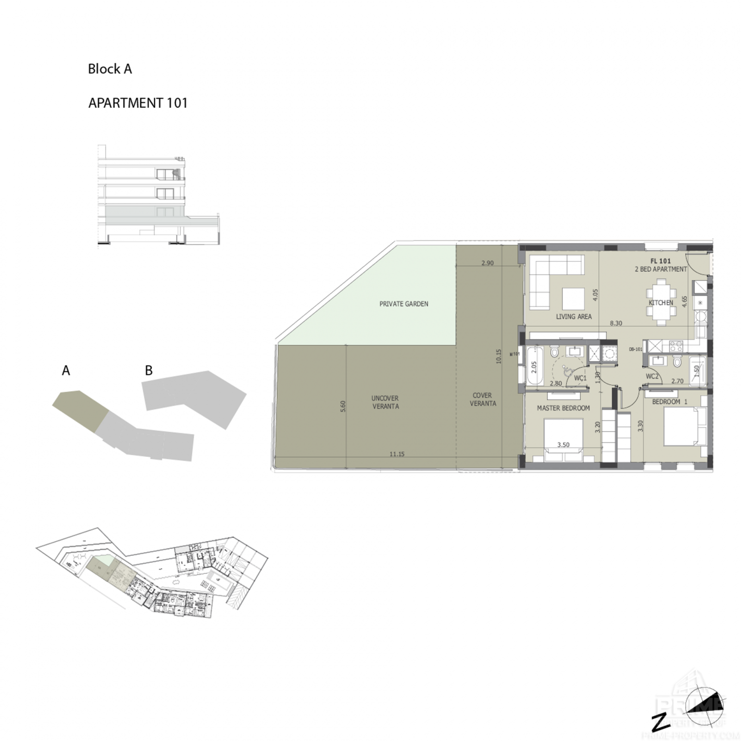2 chambres Appartement à Cypress Grove Agios Tychonas, Limassol, Chypre No. 4633