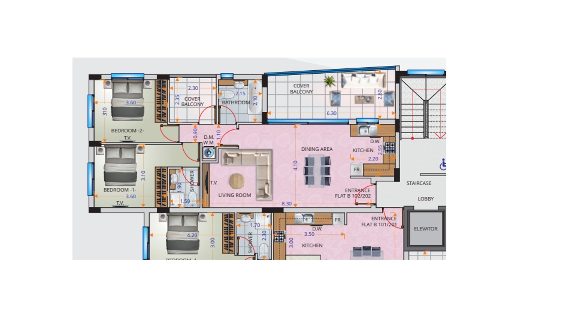 2 chambres Appartement à Aradippou, Larnaka, Chypre No. 26681