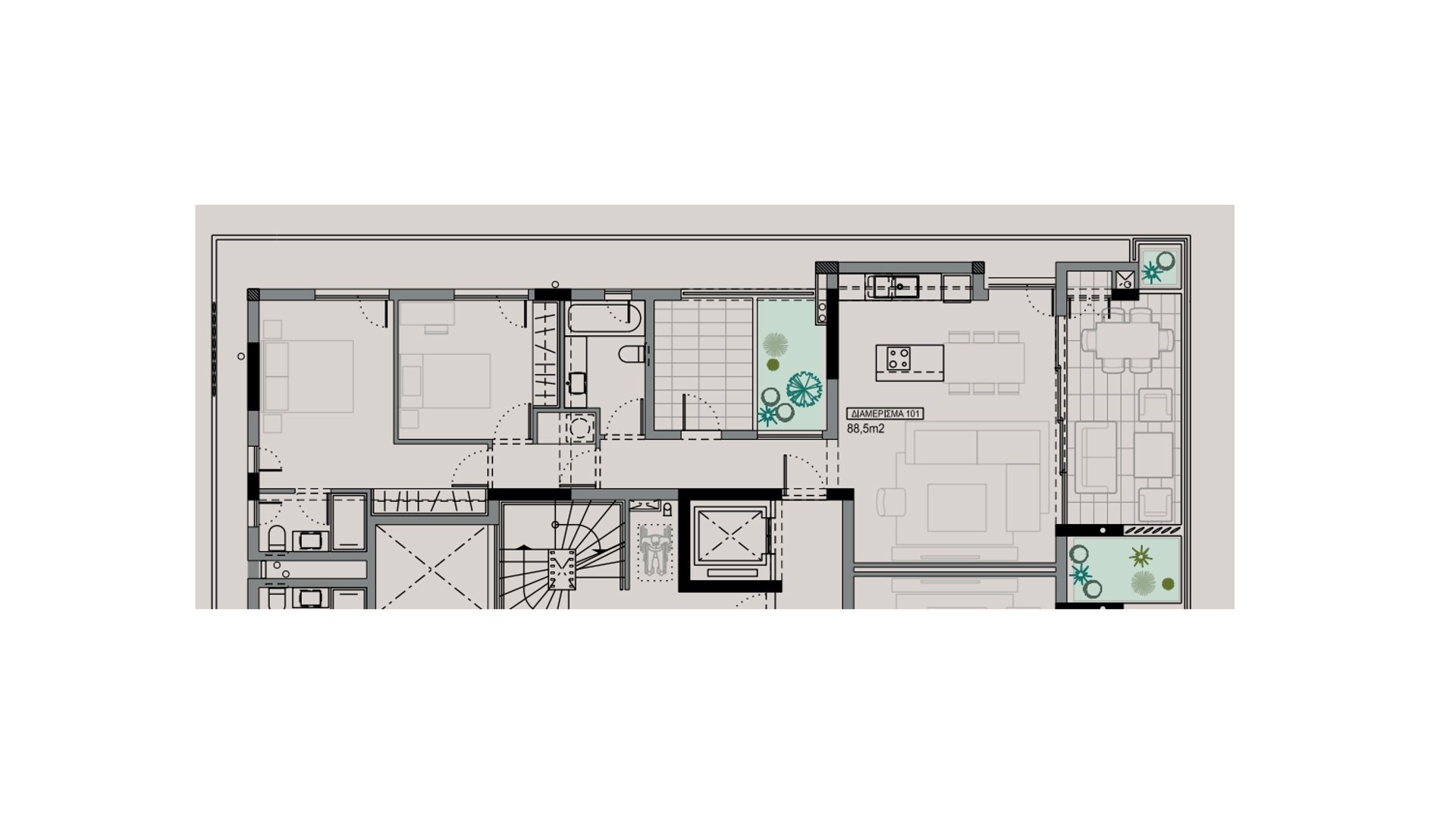 2 chambres Appartement à Larnaca, Larnaka, Chypre No. 26684