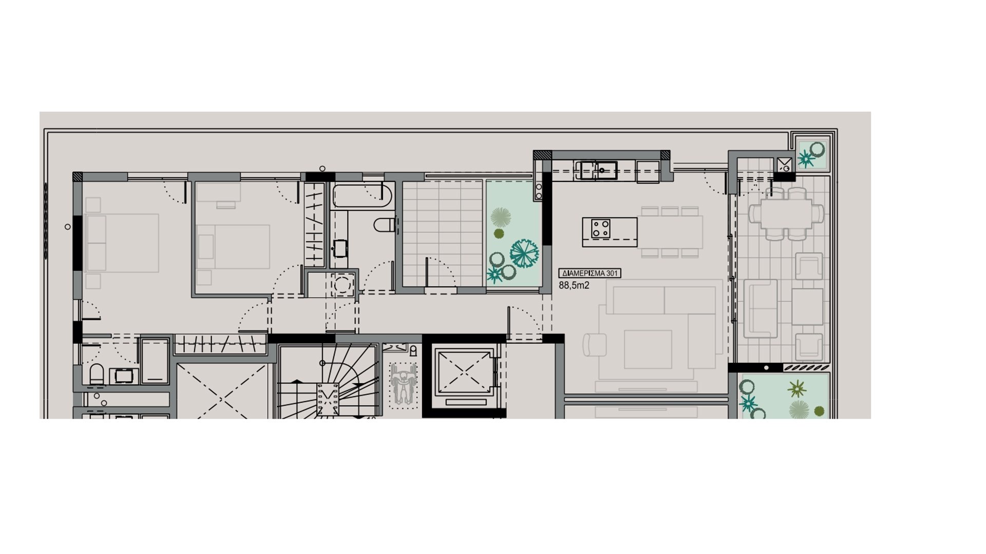 2 chambres Appartement à Larnaca, Larnaka, Chypre No. 26685