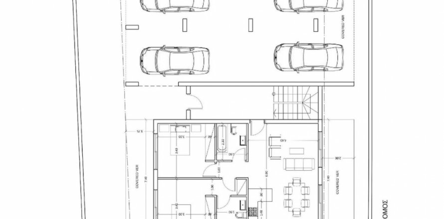 Квартира с 1 спальней в Героскипу, Пафос, Кипр № 37285