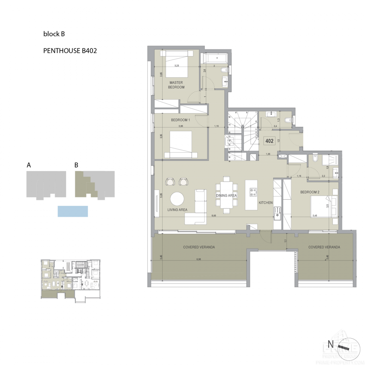 3 chambres Penthouse à Potamos tis Germasogeias, Germasogeia, Limassol, Chypre No. 4690