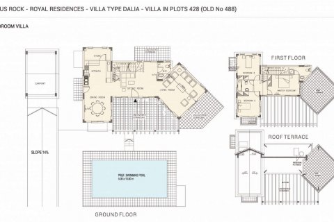 Villa floor plan «3BR-13», 3 bedrooms in Royal Residences
