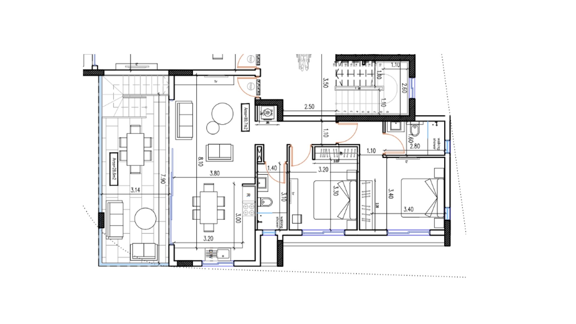 2 chambres Penthouse à Larnaca, Larnaka, Chypre No. 26737