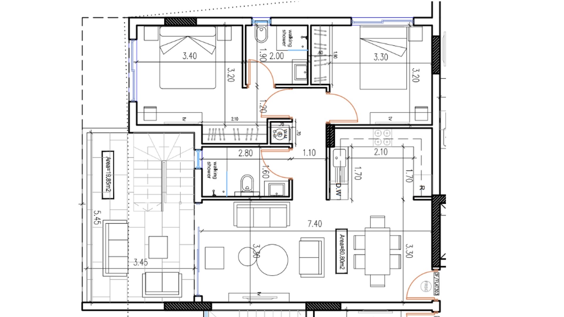 2 chambres Penthouse à Larnaca, Larnaka, Chypre No. 26736