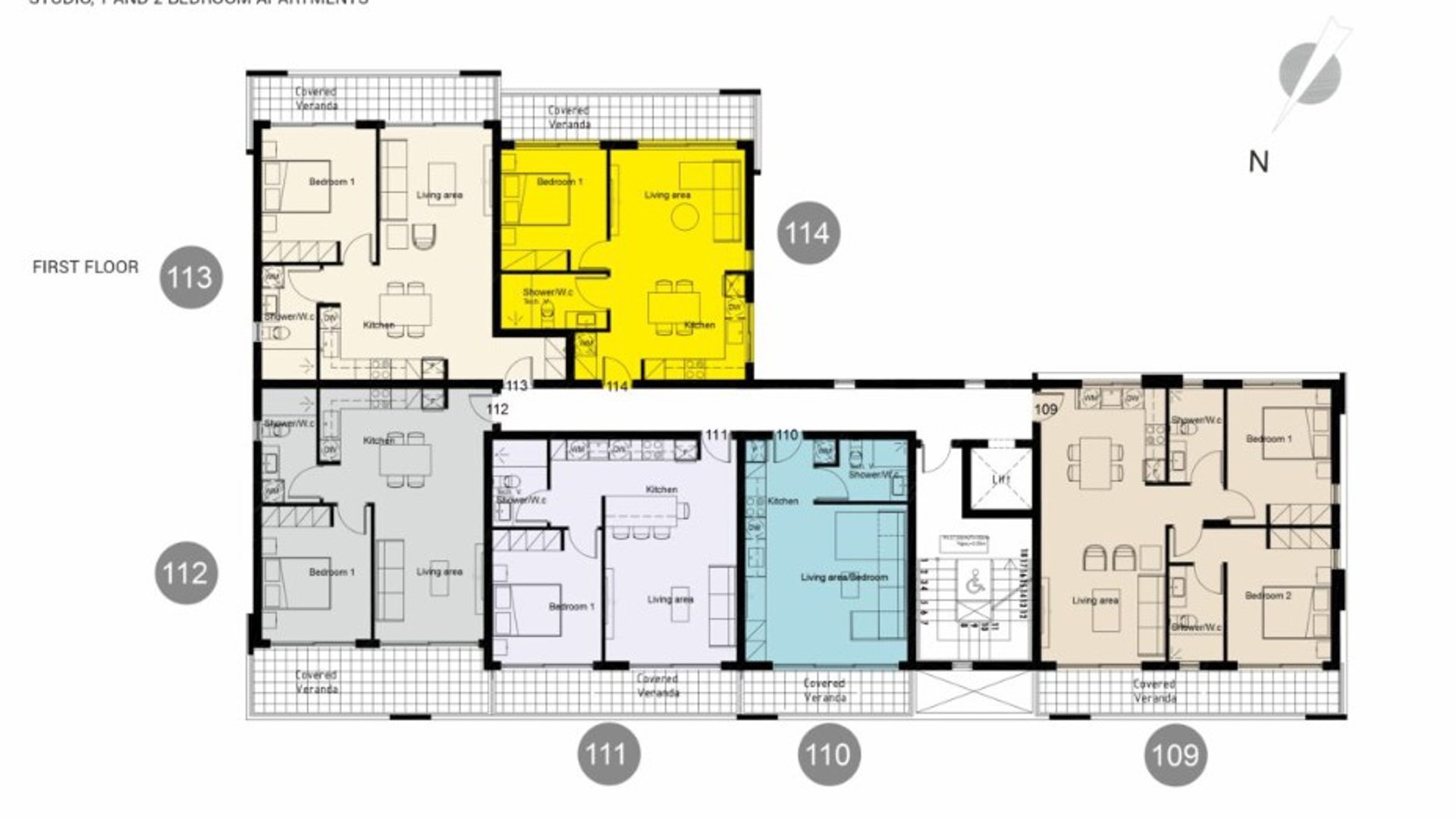 1 chambre Appartement à Paphos, Chypre No. 29006