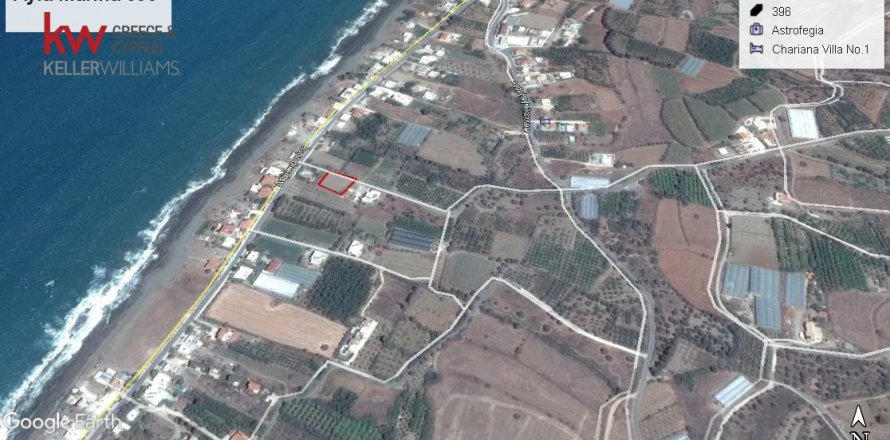 Земельный участок 1085м2 в Пафос,  № 40050