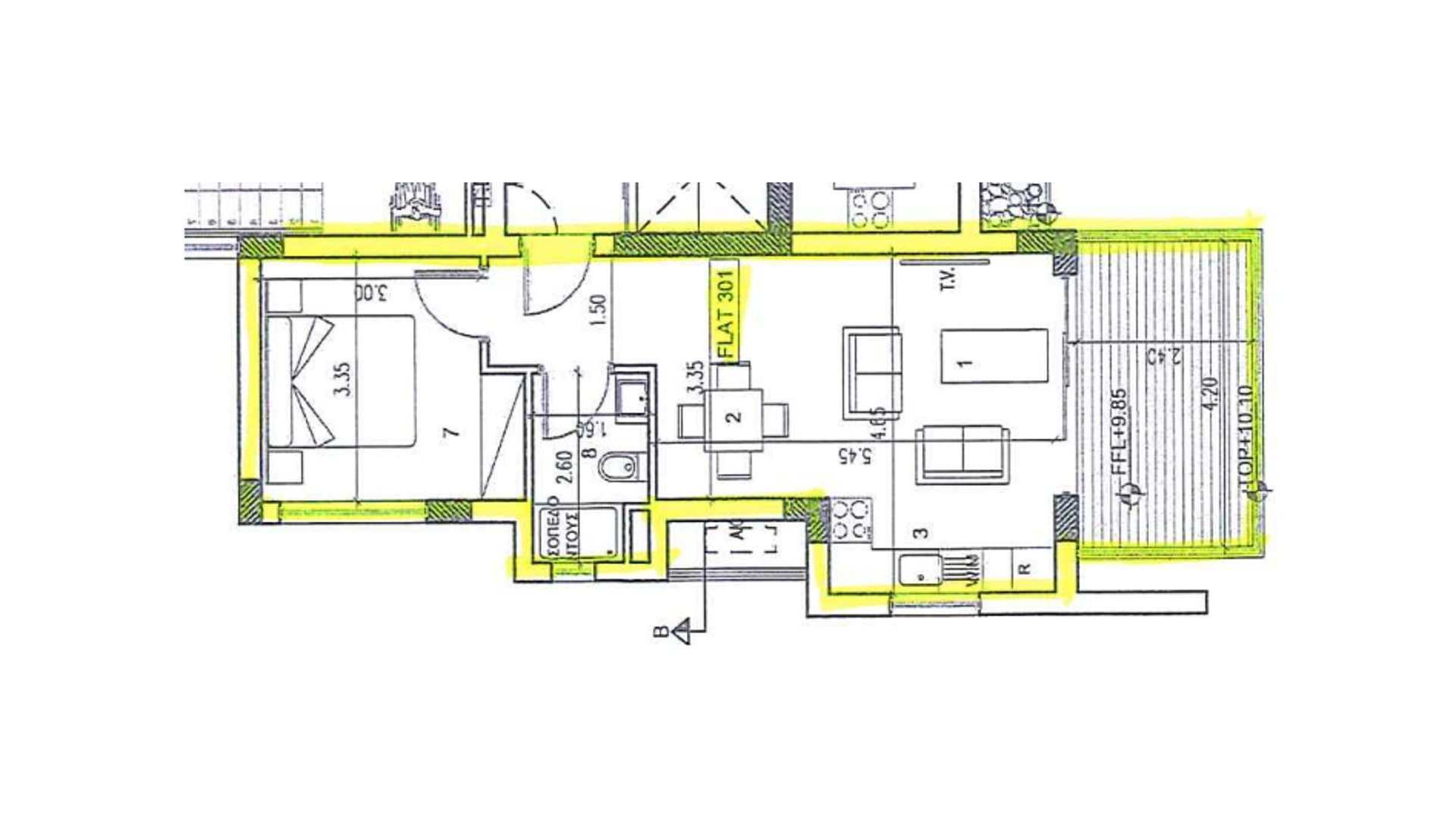 1 chambre Appartement à Larnaca, Larnaka, Chypre No. 30544