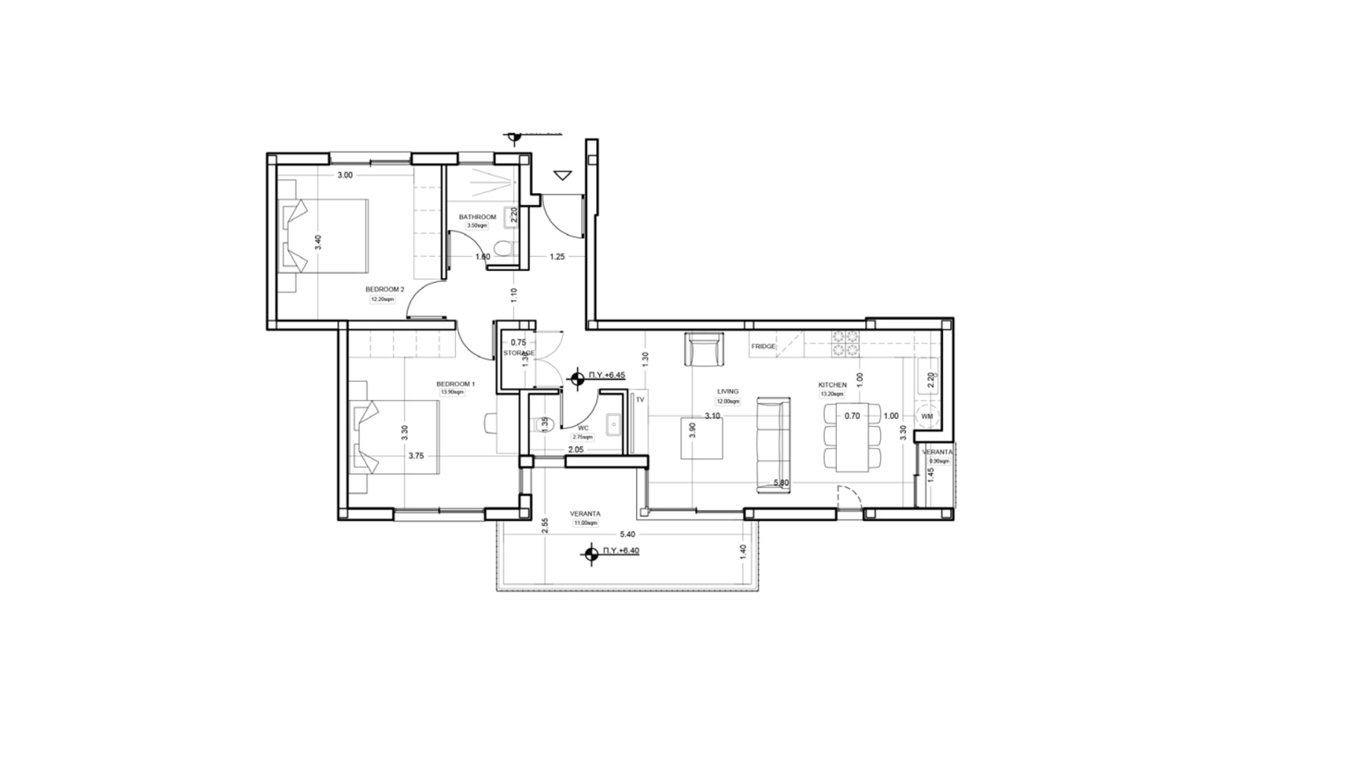 2 chambres Appartement à Pyla, Larnaka, Chypre No. 26472