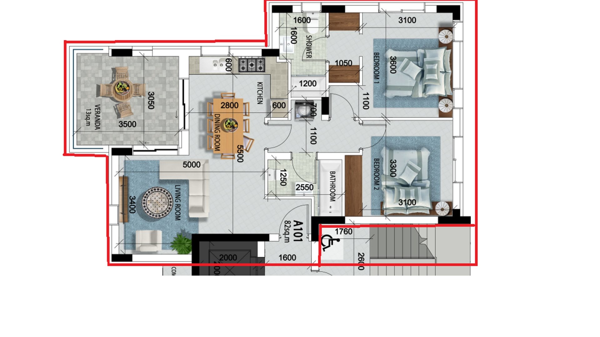 2 chambres Appartement à Larnaca, Larnaka, Chypre No. 26519