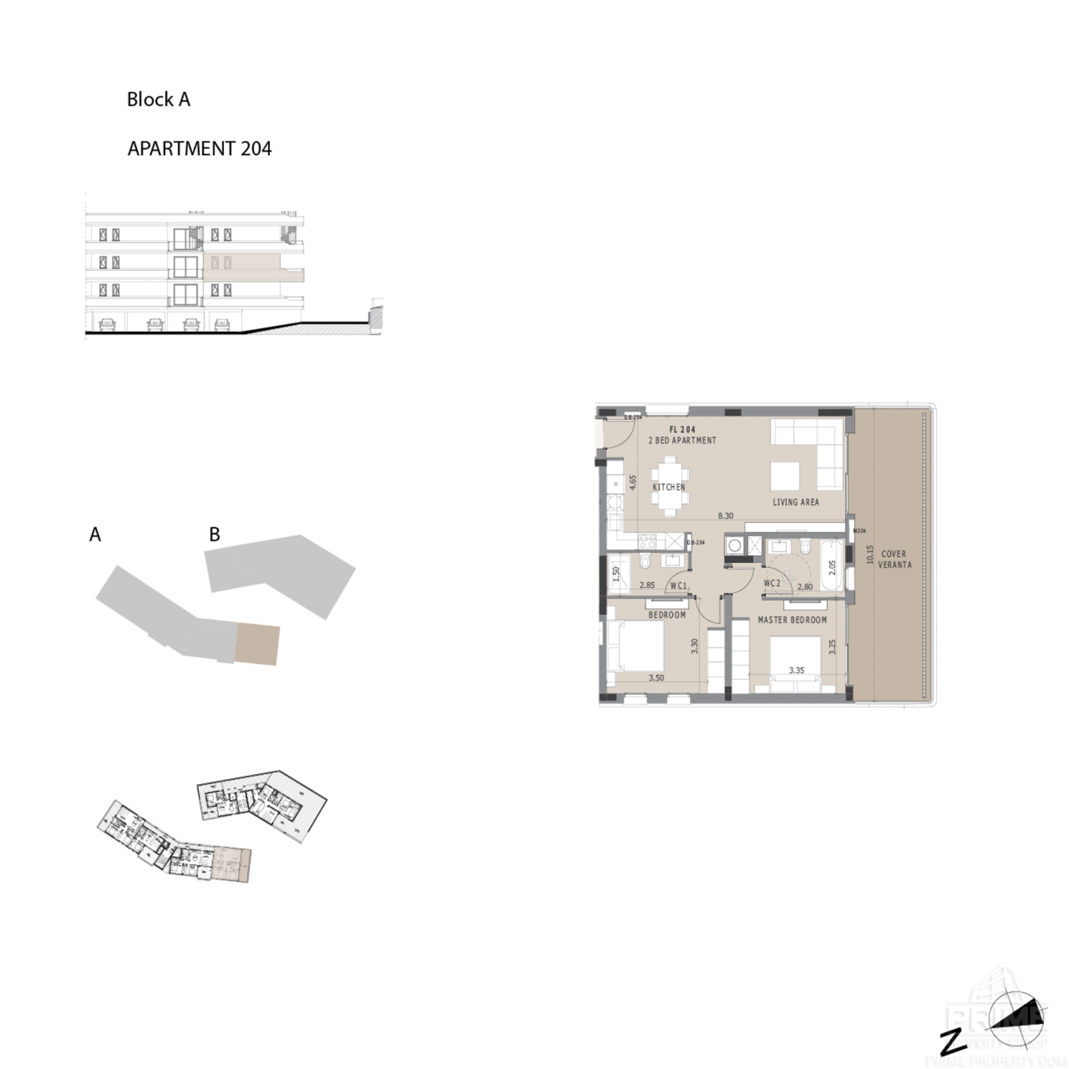 2 chambres Appartement à Cypress Grove Agios Tychonas, Limassol, Chypre No. 27428