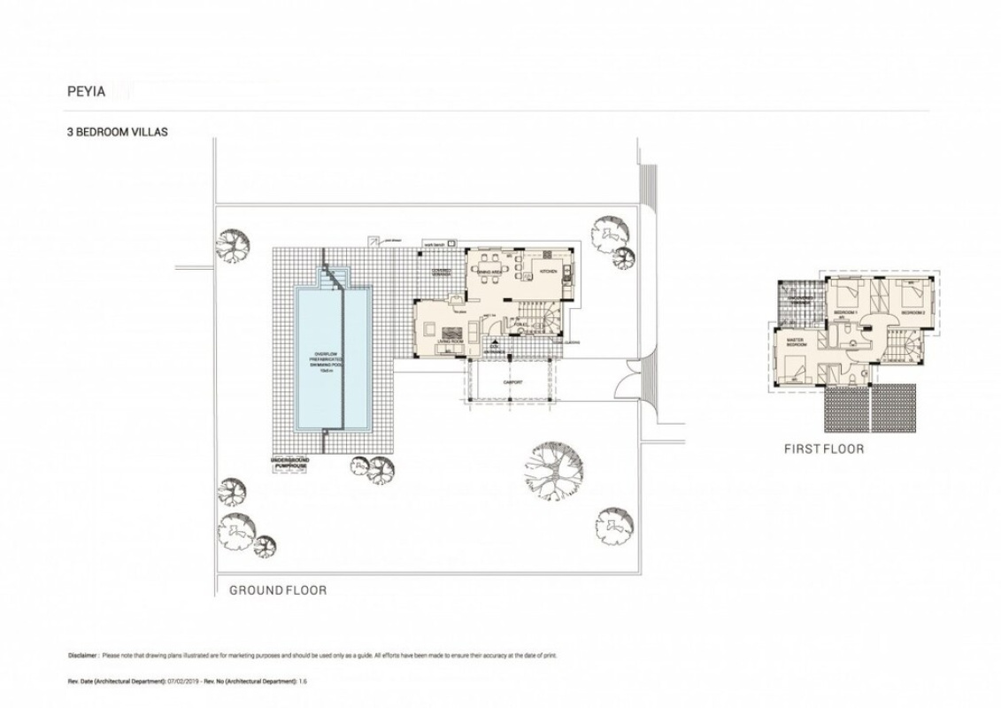 3 dormitorios Villa en Paphos, Chipre No. 38141