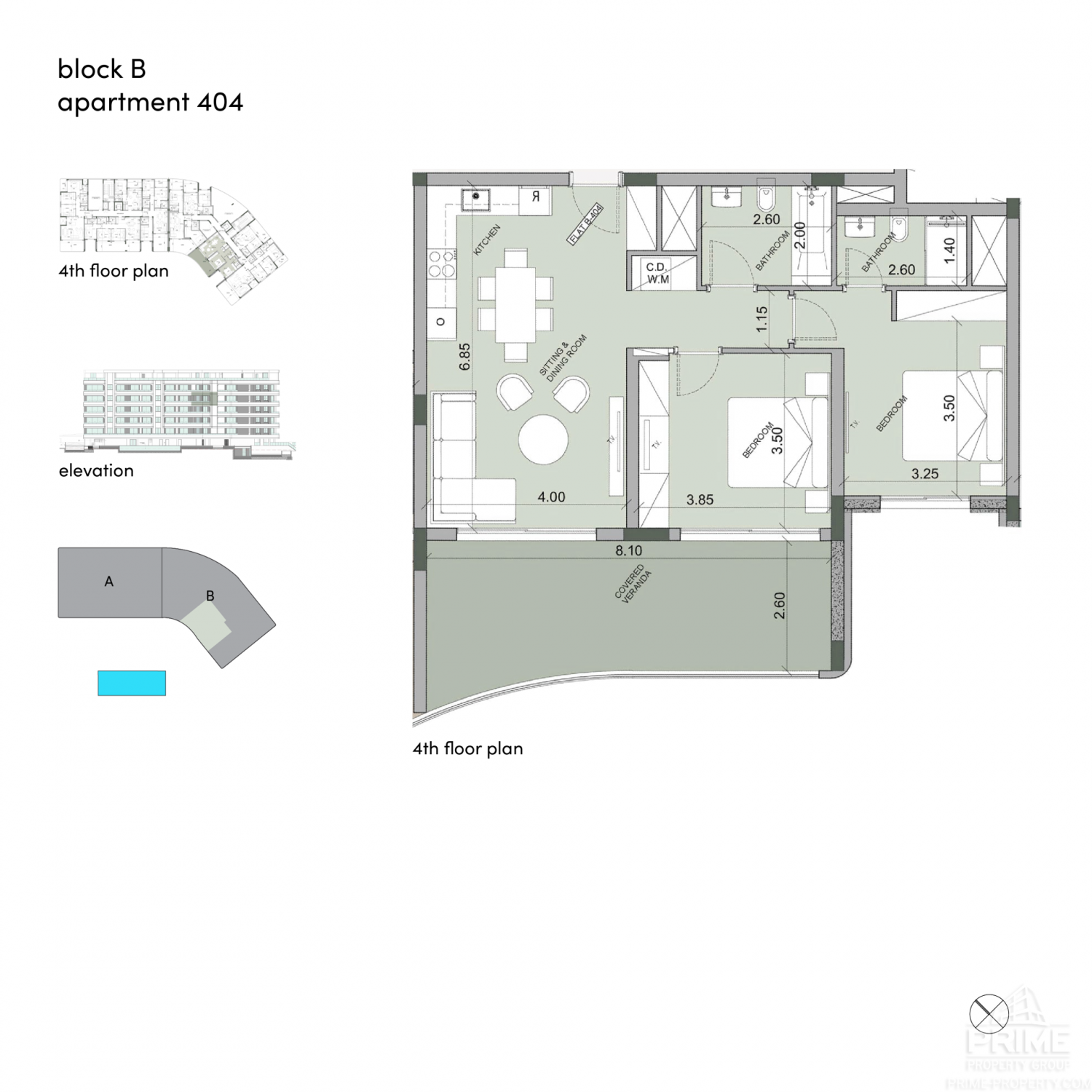 2 chambres Appartement à Sense Agios Tychonas, Limassol, Chypre No. 27436