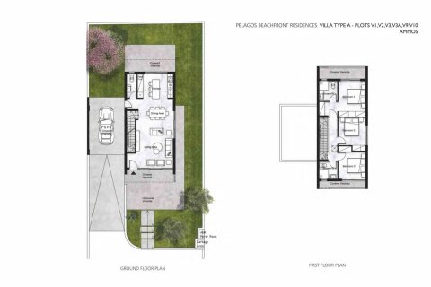 Villa floor plan «TYPE A», 3 bedrooms in PELAGOS BEACHFRONT RESIDENCES