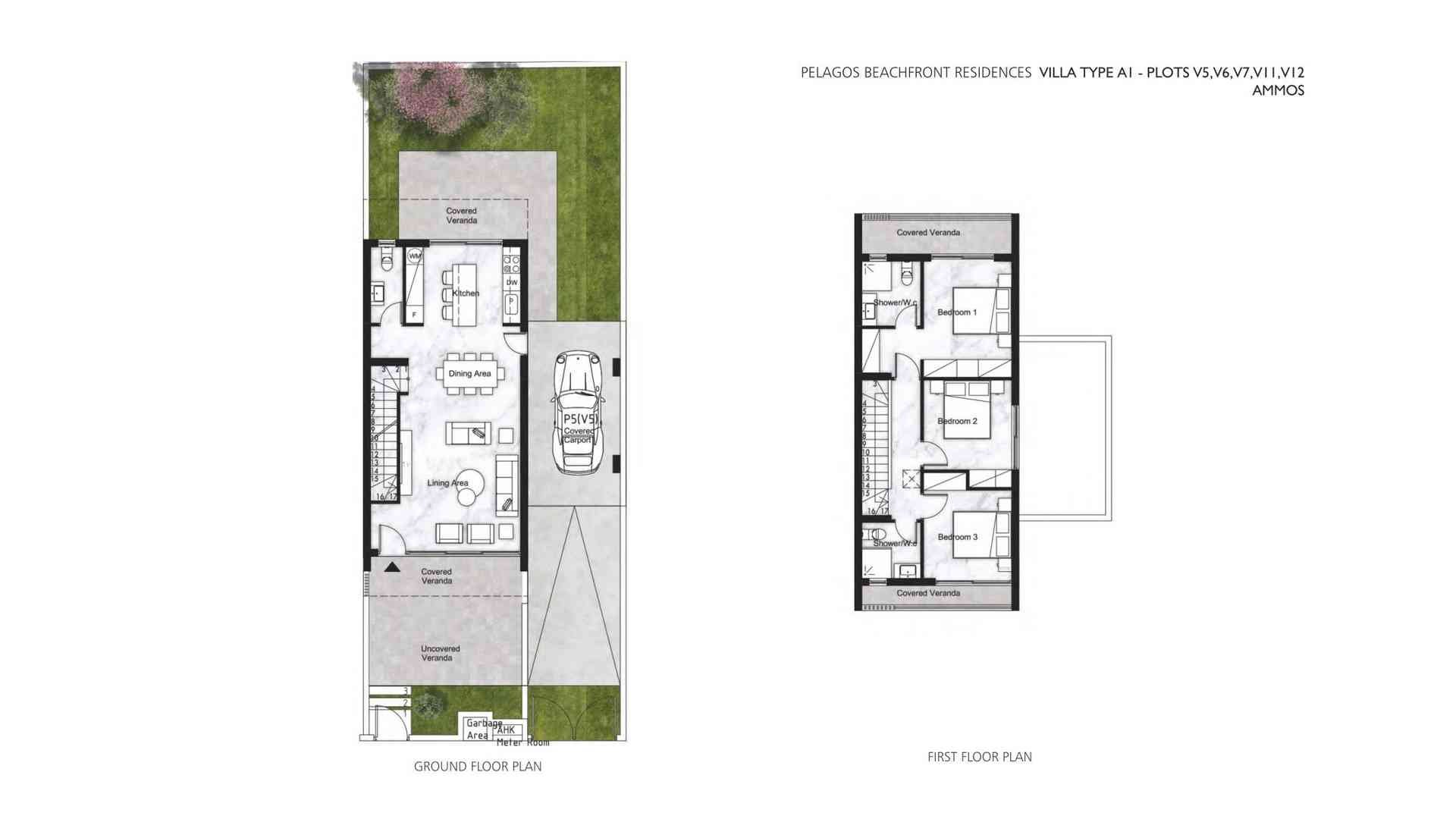 Вилла с 3 спальнями в PELAGOS BEACHFRONT RESIDENCES, Пафос, Кипр № 5360