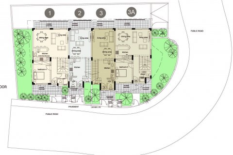 Apartment floor plan «2BR-3», 2 bedrooms in Petridia E