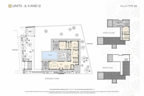 Villa plano de planta «TYPE A2», 3 dormitorios en el IMPERIAL RESIDENCES