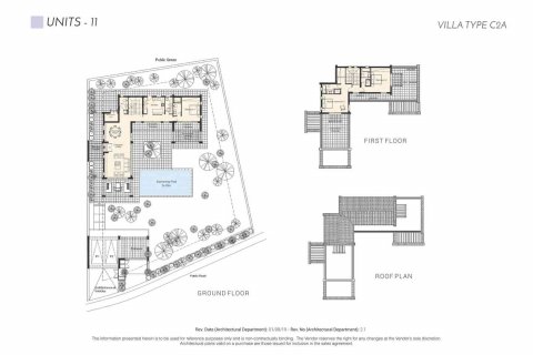 Villa plano de planta «TYPE C2A», 3 dormitorios en el IMPERIAL RESIDENCES