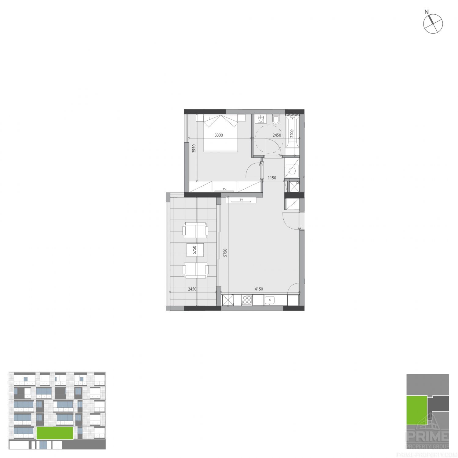 1 dormitorio Apartamento en Potamos tis Germasogeias, Germasogeia, Limassol, Chipre No. 4581