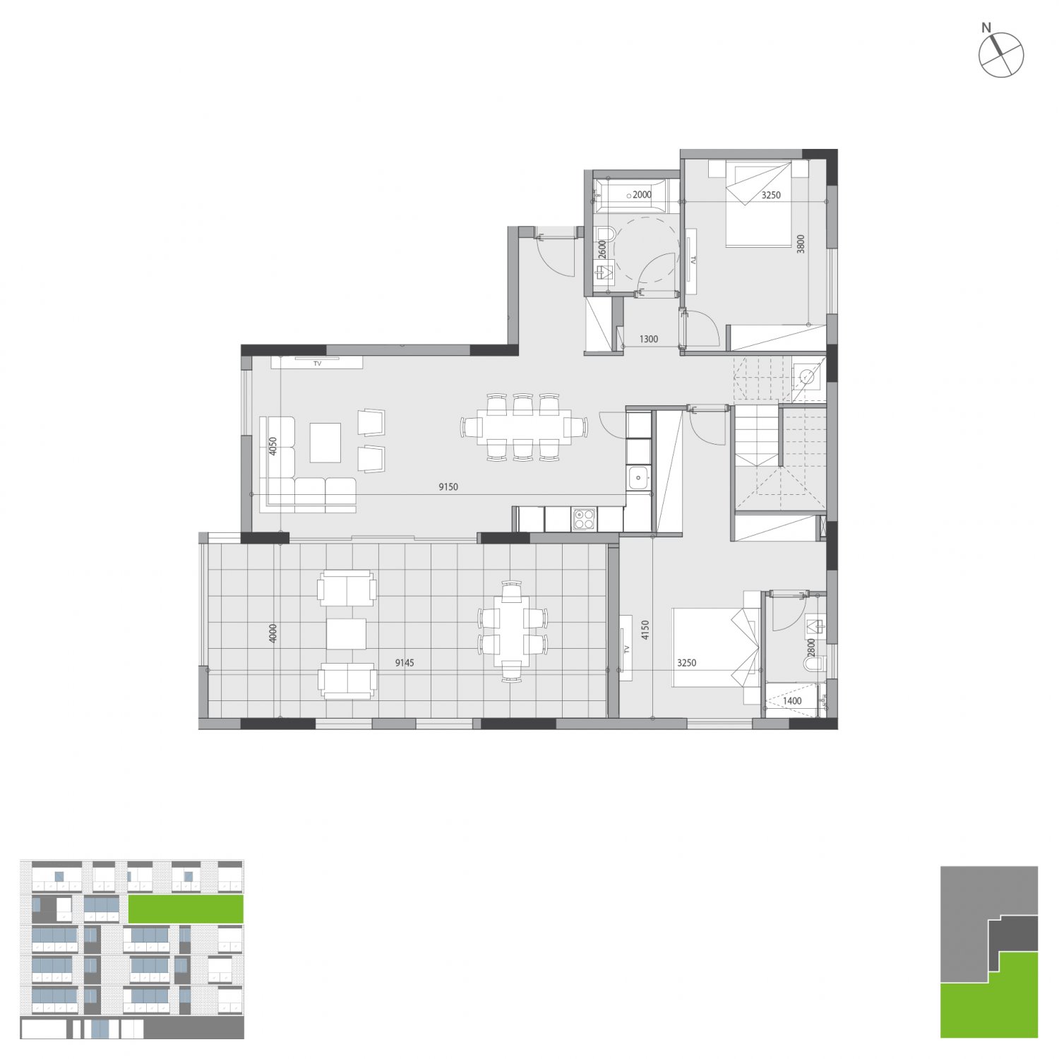 4 chambres Penthouse à Rosa Dei Venti Germasogeia, Limassol, Chypre No. 4586