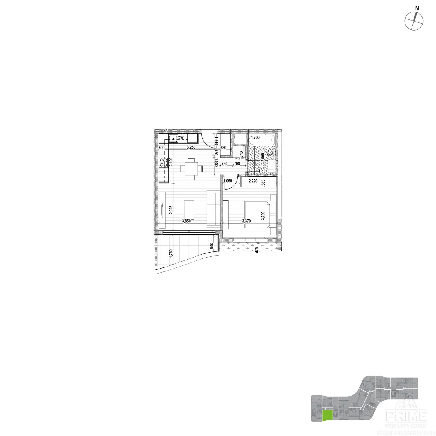 1 chambre Appartement à Potamos tis Germasogeias, Germasogeia, Limassol, Chypre No. 30824