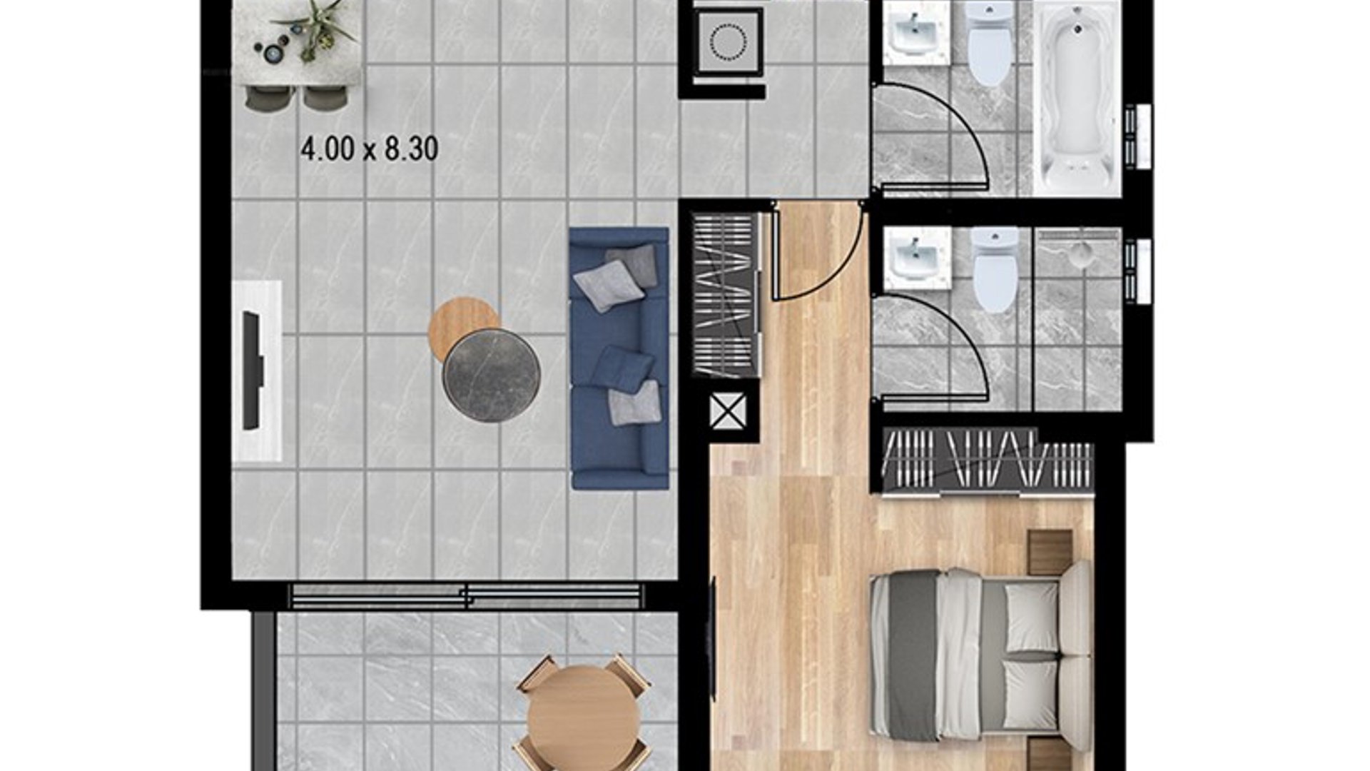 1 chambre Appartement à Agios Athanasios, Limassol, Chypre No. 26777