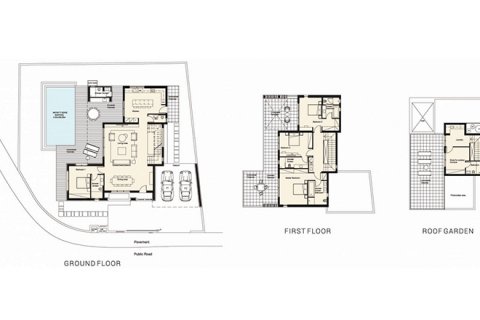 Villa floor plan, 4 bedrooms in Azalea Villas No. 5194