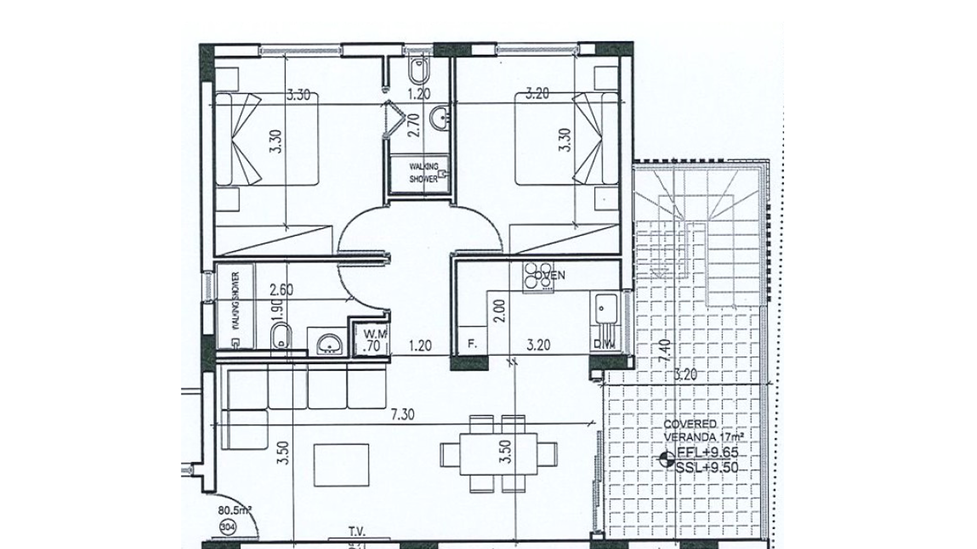 2 bedrooms Penthouse in Aradippou, Larnaka, Cyprus No. 26933