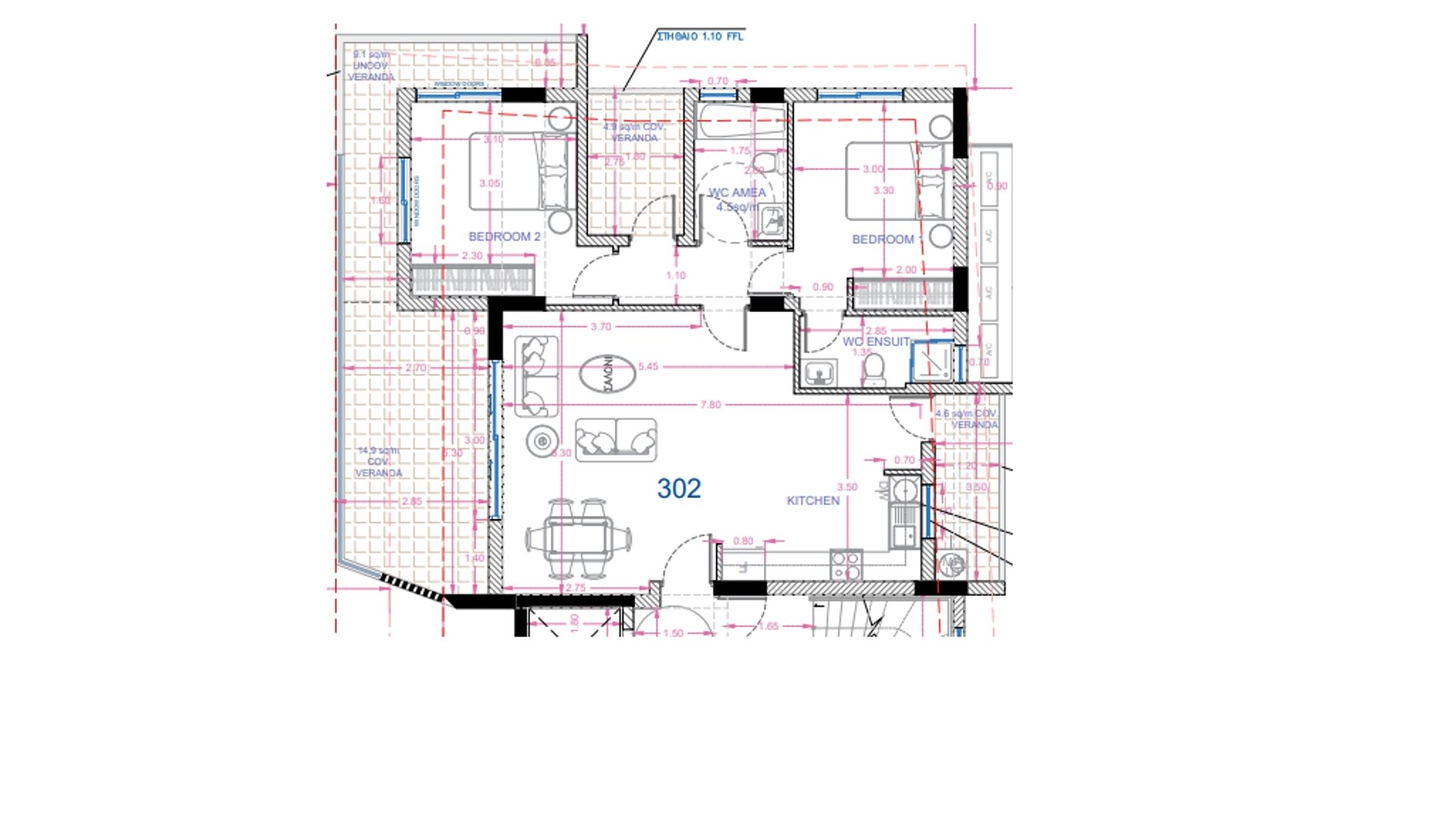 2 chambres Appartement à Larnaca, Larnaka, Chypre No. 26554