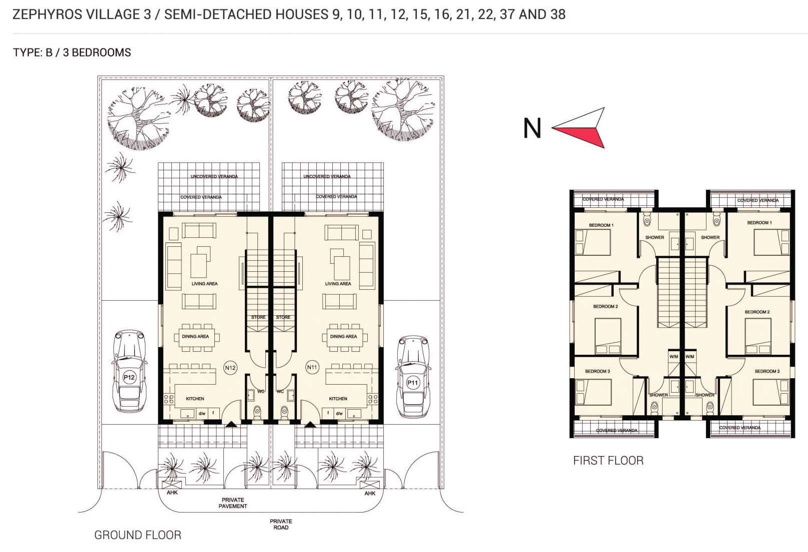 Мезонет с 3 спальнями в Zephyros Village 3, Мандрия, Пафос, Кипр № 9089