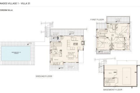 Villa floor plan «3BR-26», 3 bedrooms in Agnades Village