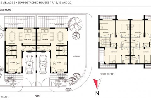 Maisonette plano de planta «3BR-5», 3 dormitorios en el Zephyros Village 3
