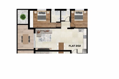 2 chambres Appartement à Larnaca, Larnaka, Chypre No. 26622