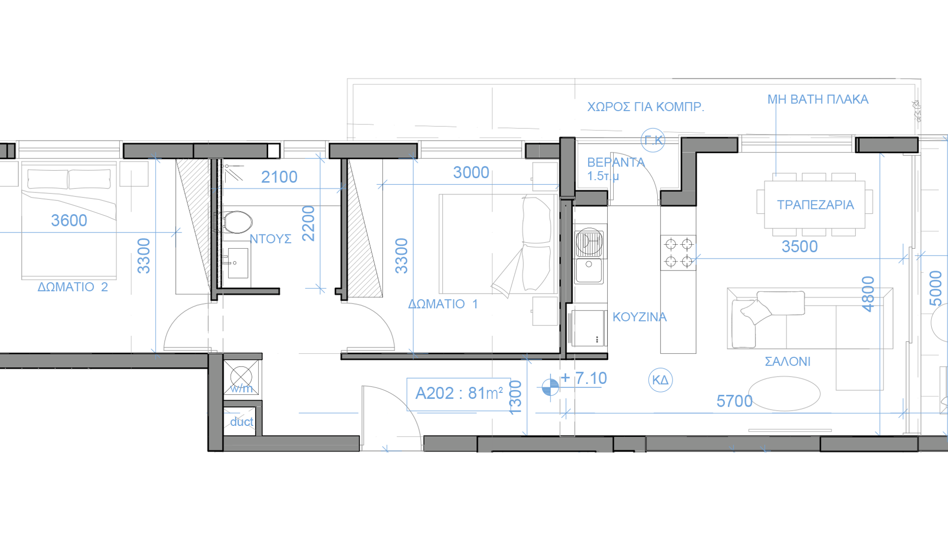 2 dormitorios Apartamento en Nicosia, Chipre No. 31104