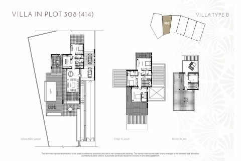 Villa plano de planta «Villa 308», 4 dormitorios en el ELITE RESIDENCES