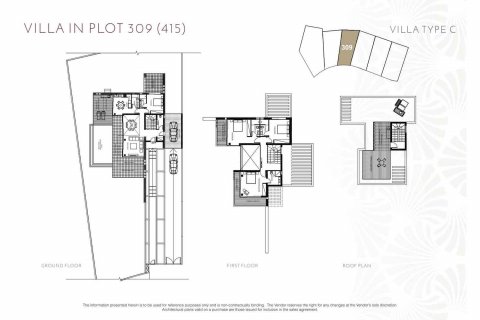 Villa plano de planta «Villa 309», 4 dormitorios en el ELITE RESIDENCES