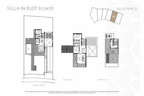 Villa plano de planta «Villa 311», 4 dormitorios en el ELITE RESIDENCES