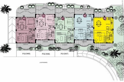 Планировка Мезонета с 3 спальнями в ЖК Pearl Park Residences № 5267