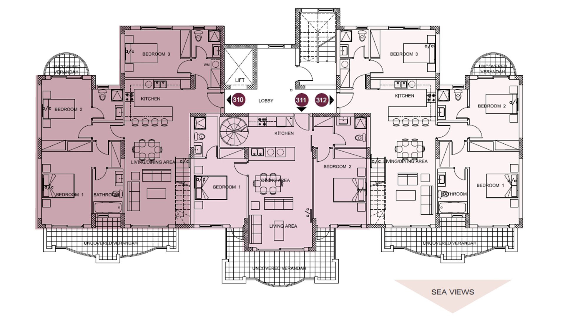 3 dormitorios Apartamento en Pearl Park Residences Paphos, Chipre No. 5334