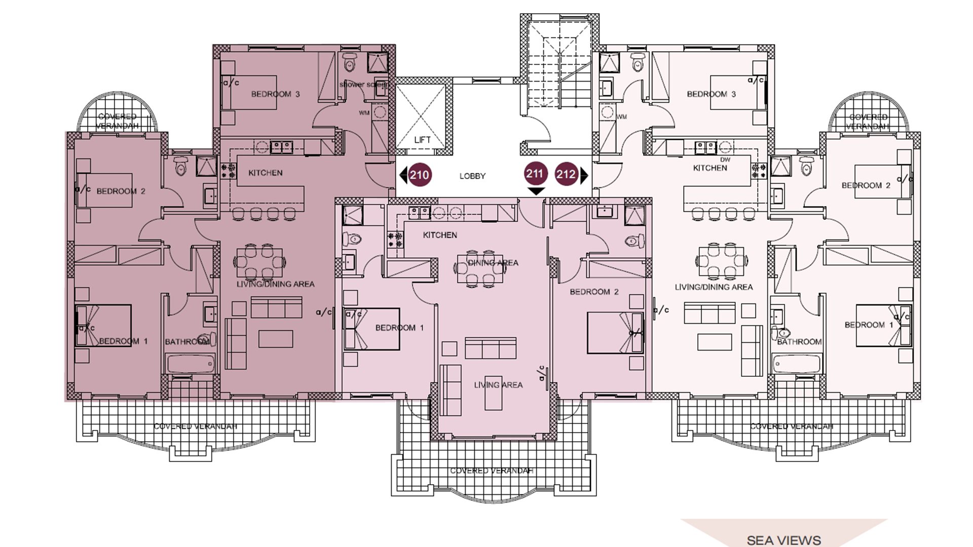 3 dormitorios Apartamento en Pearl Park Residences Paphos, Chipre No. 5333