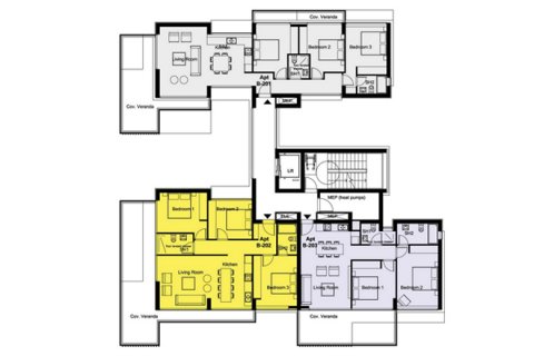 Apartment floor plan «3BR-1», 3 bedrooms in Galaxy Residences