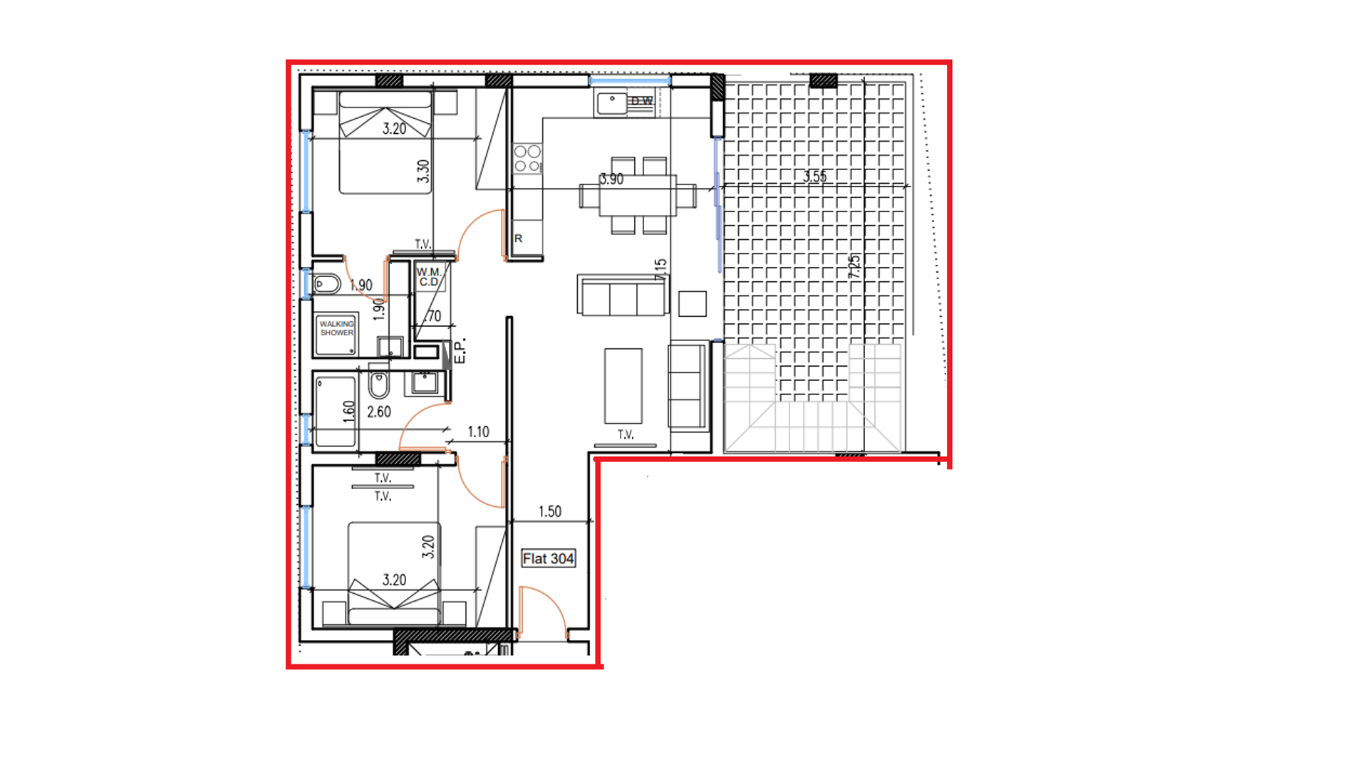 2 bedrooms Penthouse in Aradippou, Larnaka, Cyprus No. 26653
