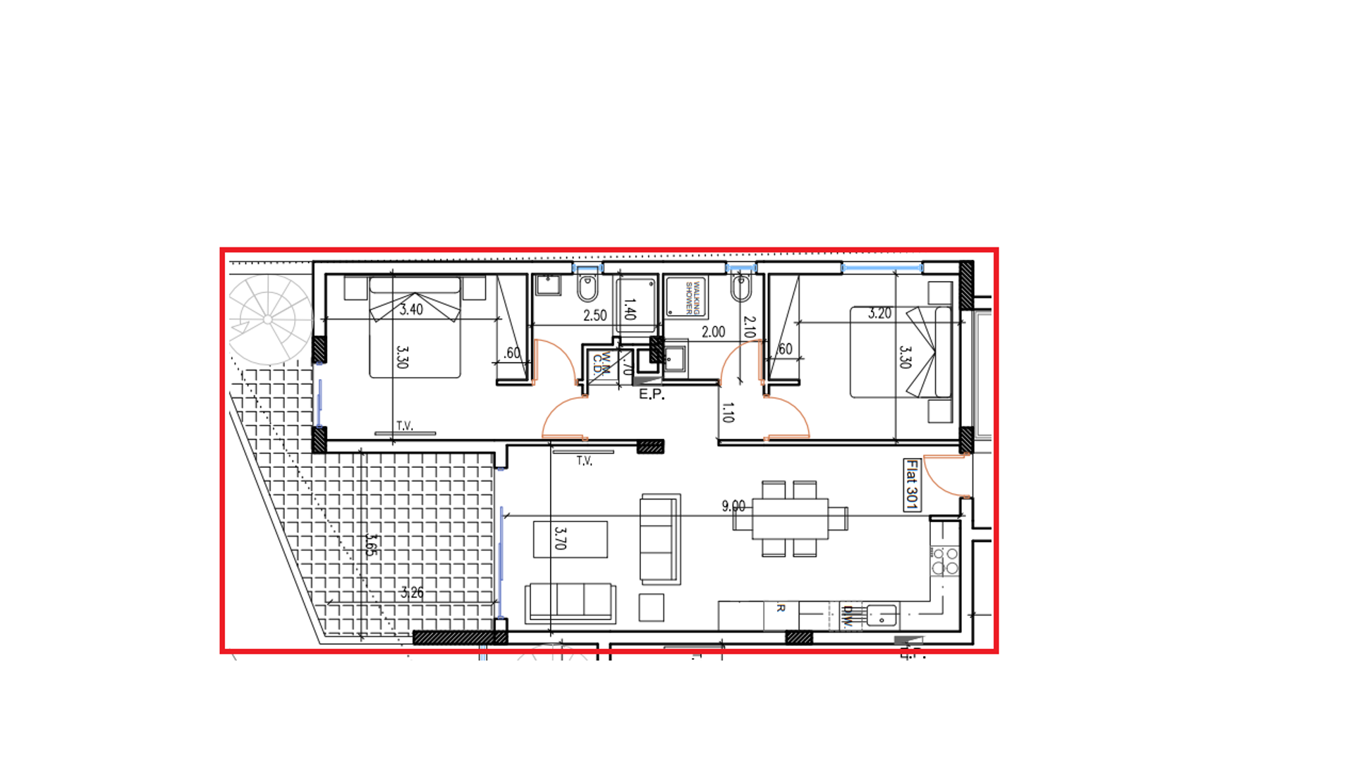2 bedrooms Penthouse in Aradippou, Larnaka, Cyprus No. 26652