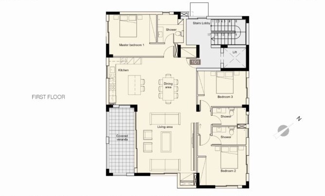 3 dormitorios Apartamento en Paphos, Chipre No. 35013